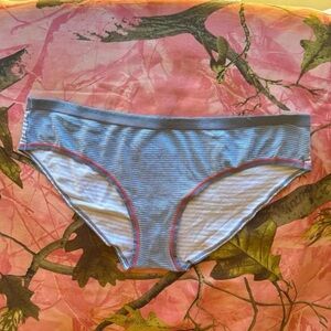 women’s sexy panties victoria’s secret striped hip hugger blue cotton lingerie